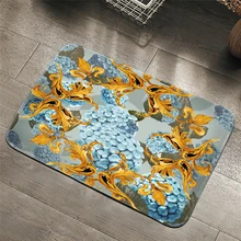 Дворцовый стиль ретро-ковры узор гортензии коврики для ванной комнаты коврик для туалета кухонная зона коврик впитывающие прокладки передней двери коврики