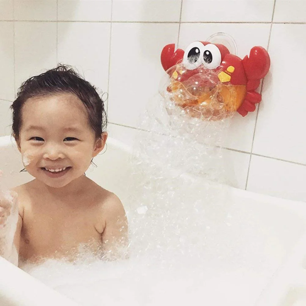 

Crab Bubble Maker Automated Spout Bubble Machine with Nursery Rhymes Bath Shower Toy for Kids ED-shipping