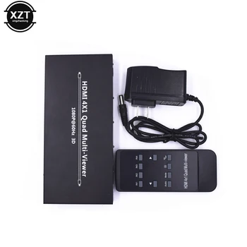 

1pcs 4X1 HDMI Multi-Viewer Quad Screen Real Time Multi-Viewer HDMI Splitter Seamless Switcher 1080P 60Hz 3D IR Control newest