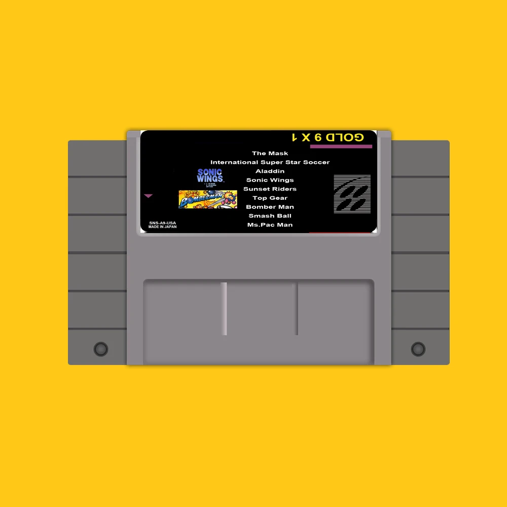 

Save File Gold 9 In 1 46 Pin 16 Bit Grey Game Card For USA NTSC Game Player