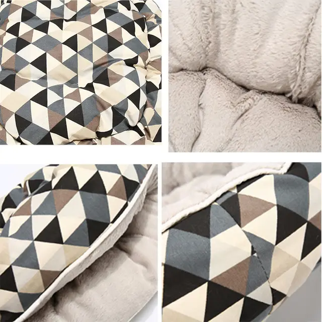 Dog’s Geometric Pattern Soft Bed