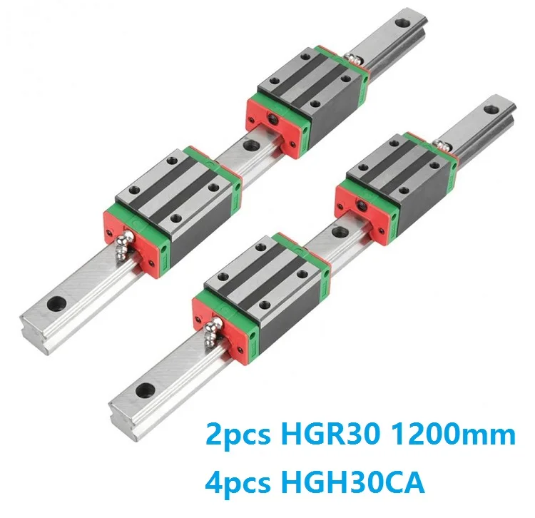 China Made 2pcs Linear Guide Rail HGR30 -L 1200MM + 4pcs HGH30CA Or HGW30CC Slide Block Carriage CNC router | Обустройство дома