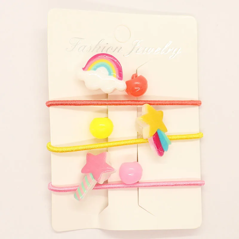 

3PCS Cute Peacock Children Headwear Elastic Hair Bands Princess Hair Ropes Kids Headdress Girls Hair Accessories Baby Headband