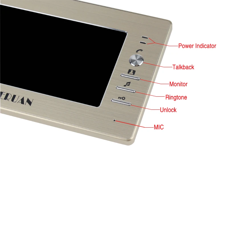 JERUAN 7 ''Экран видеодомофон видео домофон громкой связи Системы система контроля доступа + 700TVL Камера + Электрический падения домофоны