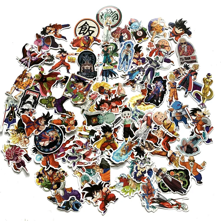 جديد 200 قطعة/الوحدة أنيمي لعبة دراغون بول ملصقات سوبر سايان غوكو ملصقات ل سيارة محمول لوح التزلج سادة دراجة الهاتف صائق