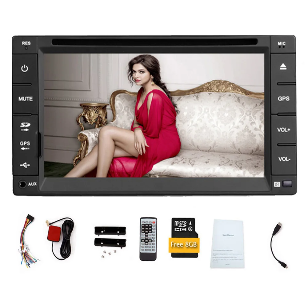 Top 2 din radio car dvd player gps navigation tape recorder autoradio cassette player for car radio steering-wheel car multimedia 12