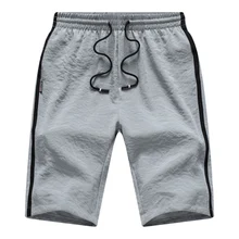 Лето плюс Размеры Повседневное Для мужчин шорты серый Homme пляж Drawstring шорты Для мужчин s Slim Fit береговой линии Modal Joggers мужской шорты