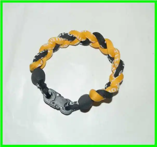 germanium sports energy titanium braied tornado rope bracelet on