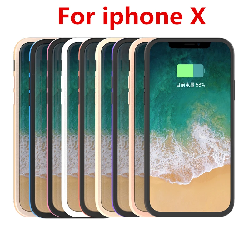 Kopen 5200 mah Voor iphone X Batterij Case 2017 Super ultradunne Backup Charger Cover Smart Power Bank Voor iphone X Power Case