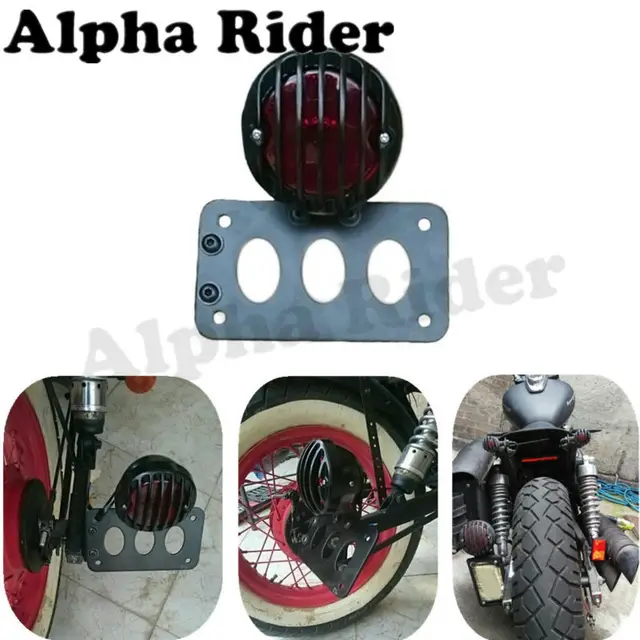 Side Mount License Plate Tail Light Baseplate Bracket for Harley Dyna