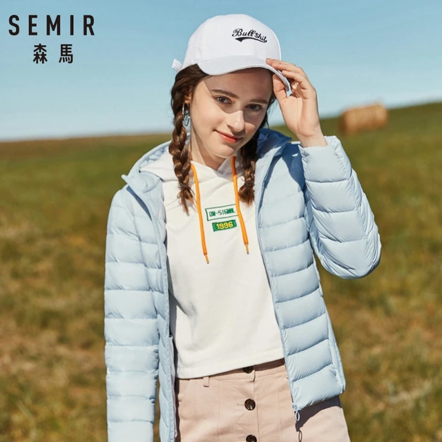 SEMIR 2018 новая парка Базовая зимняя куртка s Женская зимняя плюс бархатная овечья куртка с капюшоном пуховая женская зимняя куртка верхняя одежда