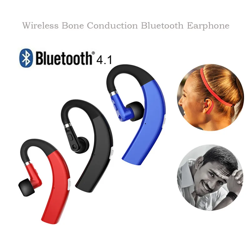 Беспроводной Bluetooth 4,1 наушник с зацепкой на ухо ключ Управление гарнитура спортивные стереонаушники с микрофоном