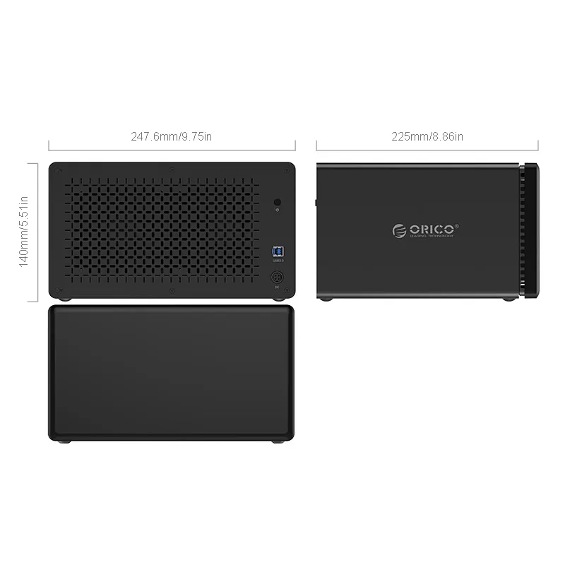 ORICO NS800U3 10 1 дюймовый 8 битный многодисковый Магнитный накопитель USB3.0 настольный