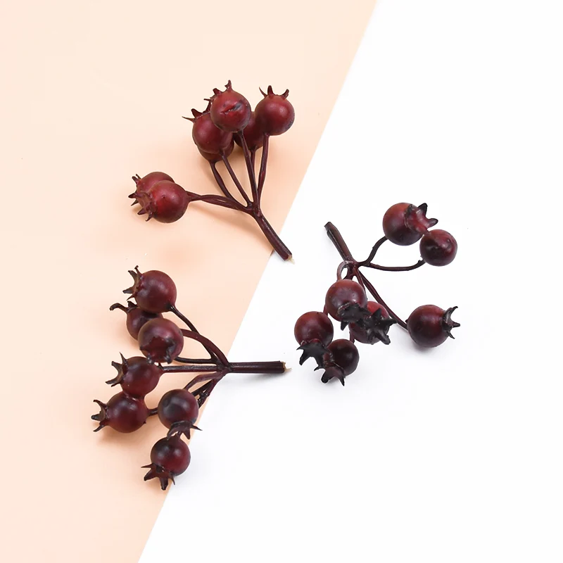 Color 9 Искусственные фрукты, декоративные цветы, венки, Рождественское украшение для дома, свадьба, скрапбук, PE вишня, сделай сам, Подарочная коробка, искусственные растения - Цвет: Color 9