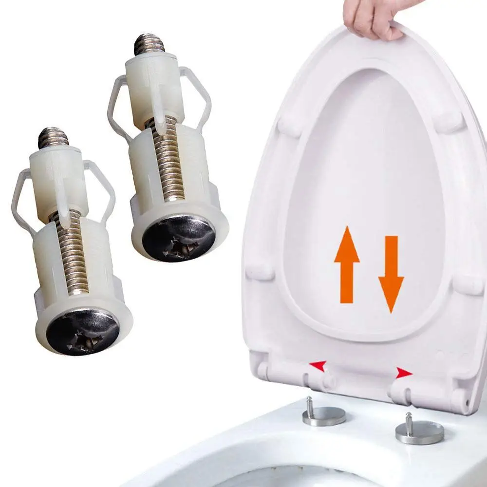 

Toilet Seat Hinges Screws WC Hole Fixing Easy Installation 2 Pack Dropshipping