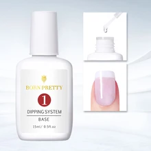BORN PRETTY 15 мл Прозрачный погружающийся порошок для ногтей Система жидкий натуральный сухой Dip порошок для ногтей основа верхнее покрытие жидкий дизайн ногтей
