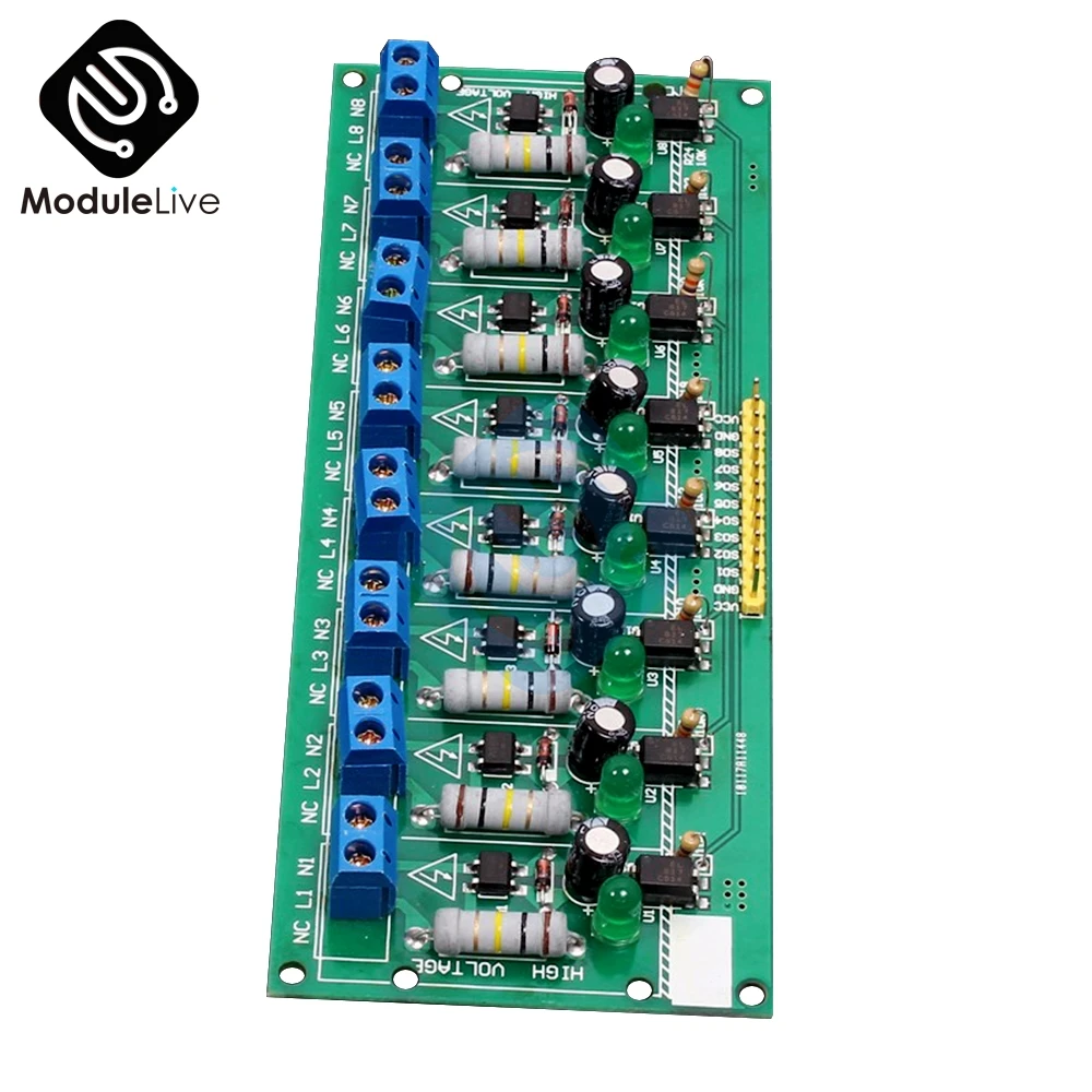 AC 220V 8 канальный MCU TTL уровень Ch изоляция оптрона тестовая плата изолированный