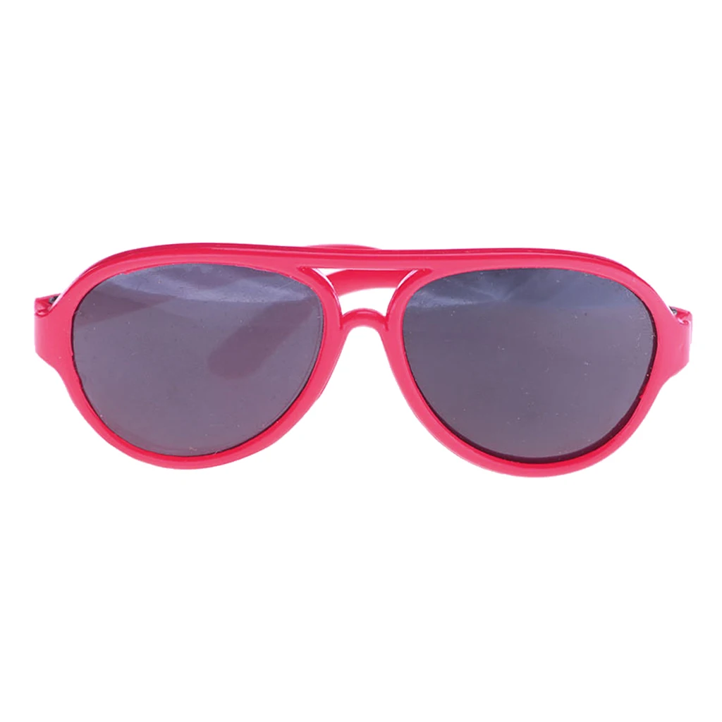 Pair of Various Colors Fashion Oval Frame Glasses Sunglasses for Girl Dolls Costume Matching Accessories