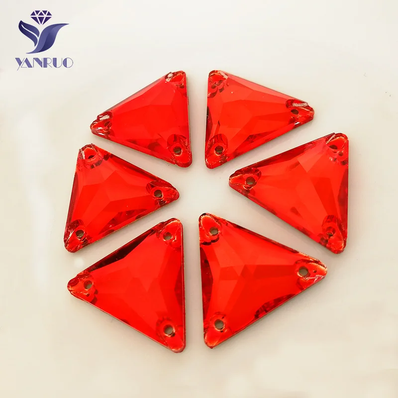 YANRUO 3270 треугольник 16 мм 22 мм все цвета пришитые камни стеклянные кристаллы стразы лучшее качество камни для одежды - Цвет: Hyacinth