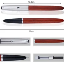 Перьевая ручка Jinhao 0,38 мм с капюшоном Перо дерево металл практика письма Подарочные ручки для студент, школа, офис принадлежности 1 шт./лот