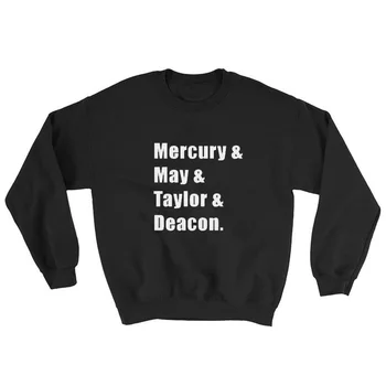 

Mercury May Taylor Deacon Sweatshirt Women Men Queen Band Hoodies Hip Hop Rock Freddie Mercury 80s Band Streetwear Clothes