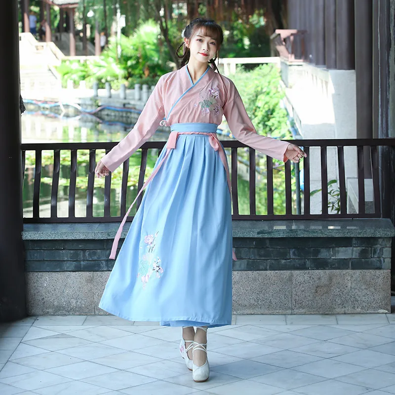 Лимит продаж 2019 Женская китайская модная юбка Hanfu длинный костюм феи для весны