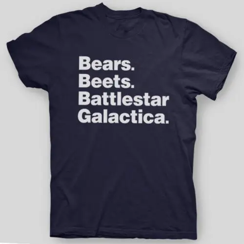 

BEARS BEETS BATTLESTAR Office Dwight Schrute Dunder Mifflin T-Shirt SIZES S-5X