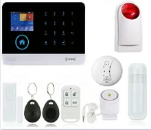 GSM wi-fi alarm system, German/English multifunctional wireless WIFI security alarm system Wireless outdoor  siren Wireless smok