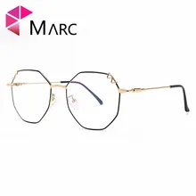 Марк женский считывающий оптический Черный Серебряные очки Классические Простые Стеклянные Золотые очки цветы прозрачные рамки 7-1963