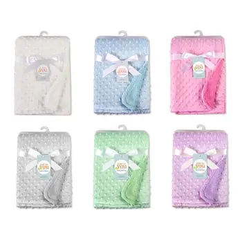 

102 x 76cm Babies' Bubble Double Layers Blanket Children's Compound Blanket Dot Textured Multi-function Blanket Baby Bedding