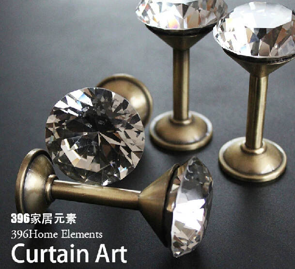 

2pcs/lot diamond shape crystal curtain hook curtain accessories