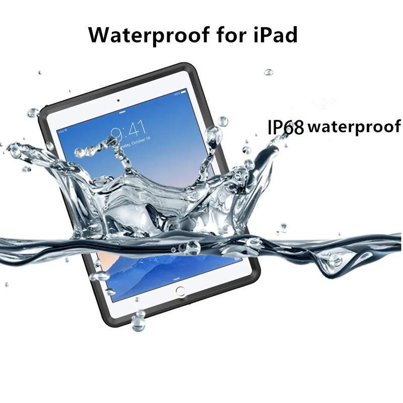 IP68 Waterproof Underwater Case for iPad Pro(10.5 Inch) Heavy Duty Shock Drop Rain Snow Dust Proof Protective Coque Slim Cover