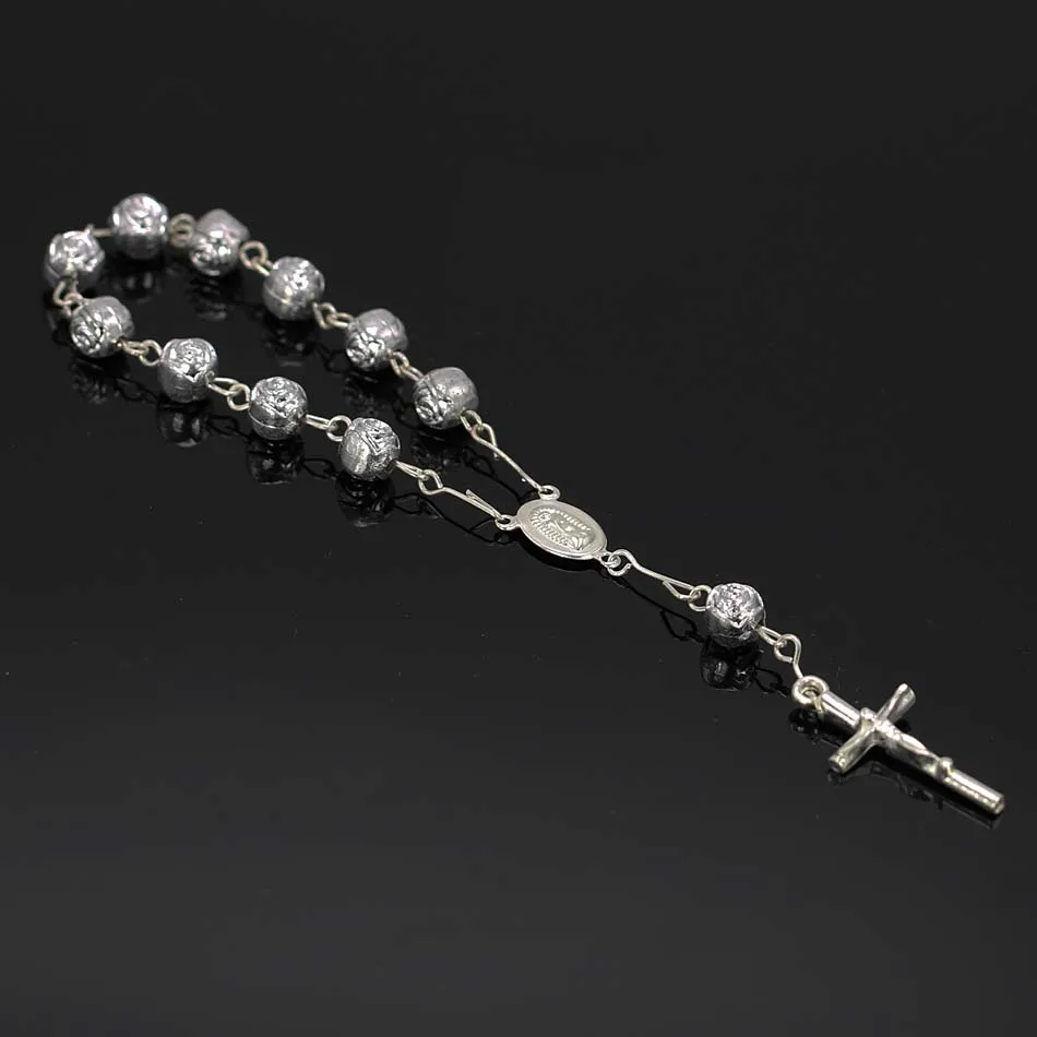 12PCS/Lot Religious Bracelets for Baby Girls with Dangle Jesus Cross