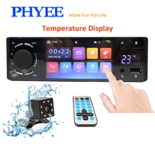 PHYEE 4 Touchscreen 1 Din Autoradio Bluetooth Car font b Radio b font Stereo Audio Video