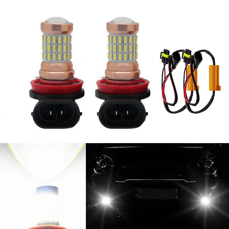 

2x H11 H8 Car Canbus Bulbs Reflector Mirror Design Fog Lights No Error For Mercedes Benz W211 W212 W164 W221