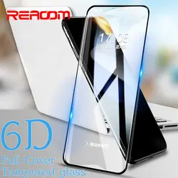 REAOOM 6D закаленное стекло для iPhone XS Max защитное стекло Curve окаймление стеклянная пленка для iPhone XS XR X 6 7 8 Plus защита экрана