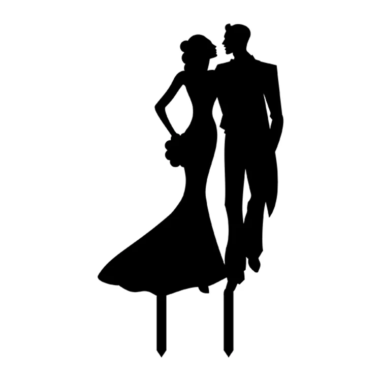 Sweety Bride Groom Mr & Mrs Acrylic Cake Flags Cake Topper Multi Colors For Wedding Anniversary Party Cake Baking Decoration