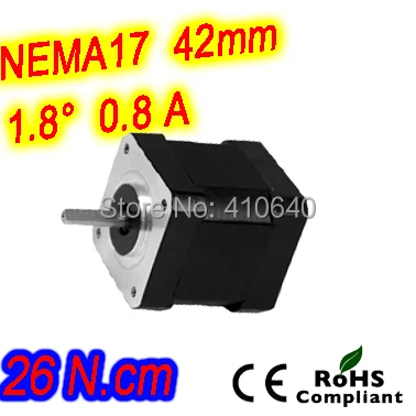 

FREE SHIPPING 12 pieces per lot  stepper motor 17HS15-0806S  L 39 mm  Nema17  with 1.8 deg  0.8 A  26 N.cm and  unipolar 6 wire