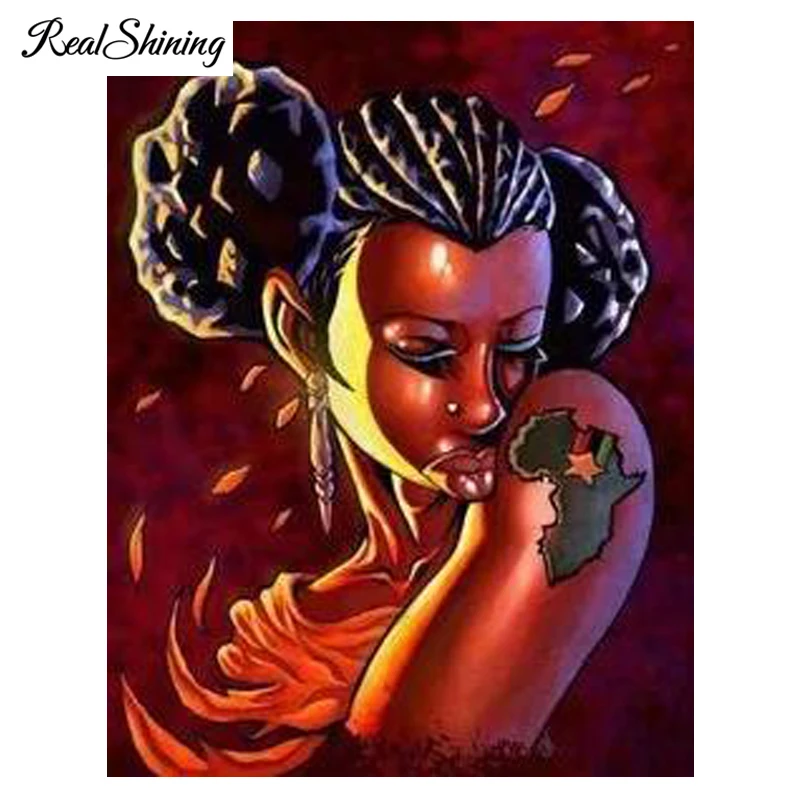 

Native Sexy African Woman diamond painting cross stitch,5d Diy square diamond Mosaic Full diamond embroidery Rhinestones FS3545