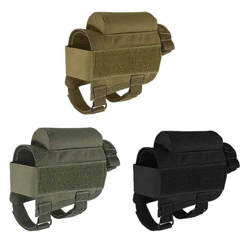 

Portable Adjustable Tactical Buttstock Rifle Cheek Rest Pouch Holder with Ammo Carrier Case Rifle Ammo Round Cartridge Bag
