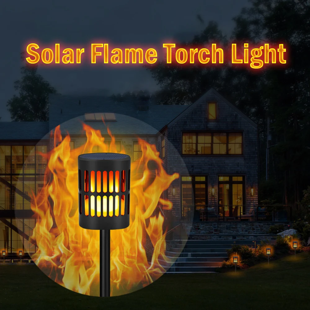 

LED Solar Flame Flickering Lamp IP65 Waterproof Garden Decoration Landscape Light Lawn Path Lighting Torch Courtyard Spotlight