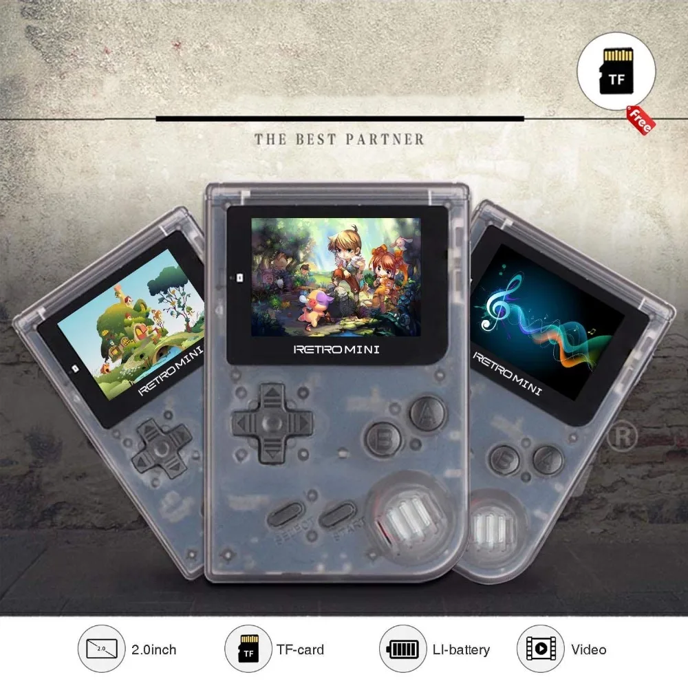 

Handheld Game Console 32Bit Portable Mini Retro Handheld Game Players Built-in 40+835 Classic for GBA Games Best Gift for Kids