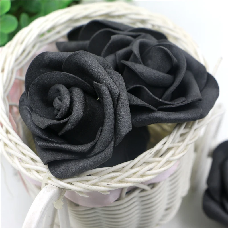 50 искусственных цветов для свадебной композиции букет Романтические свадебные розы DIY Пена