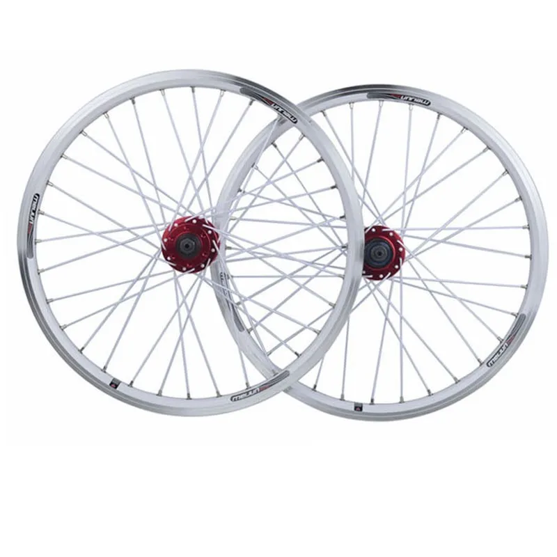 Best MEIJUN folding bicycle 20 inch 406 bicycle wheel 26 inch high quality aluminum alloy V disk wheel card hub multi-color wheel set 5