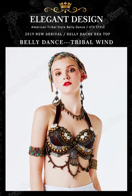 Women Ats Tribal Bra Belt Pants Suit Set Belly Dance Costume Bead Stage  Performance Scarf Hip Handmade Tribal Gypsy Vintage - Belly Dancing -  AliExpress