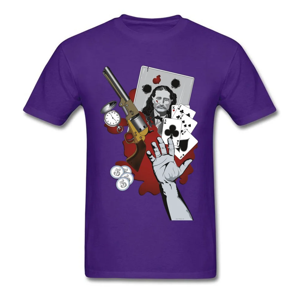 cosie Dead Mans Hand Men T-Shirt Funky Summer Short Sleeve Round Neck 100% Cotton Tops & Tees comfortable Tee Shirts Dead Mans Hand purple