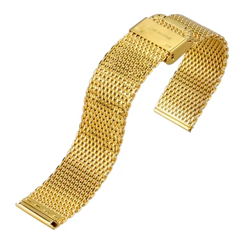 

Luxury High Quality Gold Stainless Steel Mesh Watch Bands 20mm 22mm Watch Strap Men Women Replace GD0128