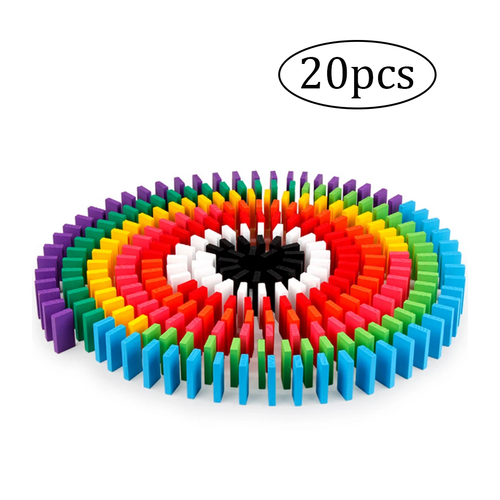 120 шт. деревянный кинетическая домино укладки здания клецки цепи реакции набор