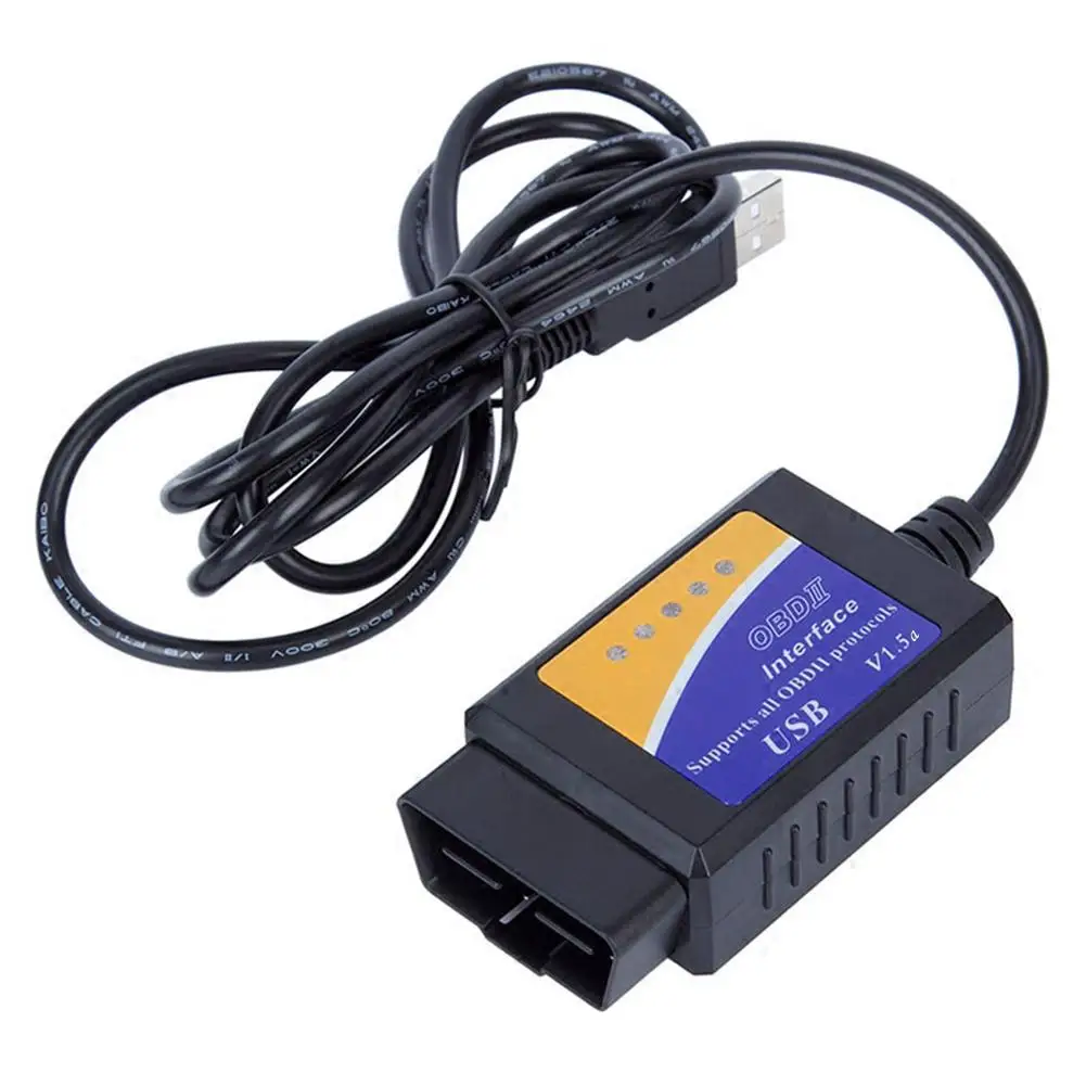 Автомобильный диагностический сканер считыватель кодов USB интерфейс OBD2