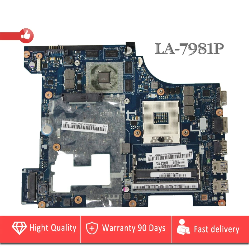 YTAI LA-7981P GT635M For Lenovo G580 motherboard GT635M QIWG5_G6_G9 LA-7981P Rev:1.0 DDR3 HM65 Mainboard fully tested